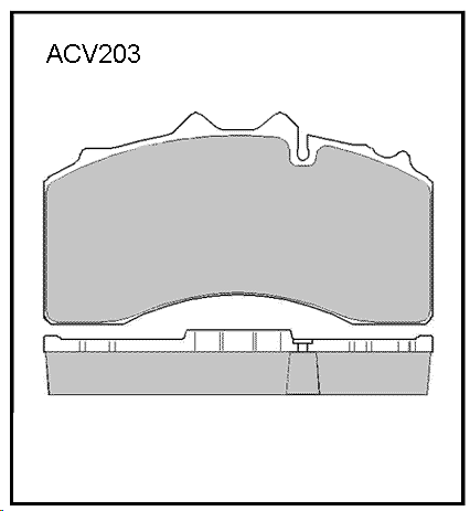 Артикул: ACV203K, Колодки тормозные WVA29228 с уст. к-ом BPW TSB4309/4312