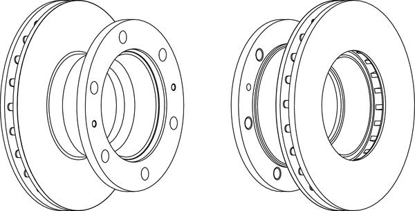 Артикул: FCR338A, Тормозной диск передний Iveco EuroCargo Tector