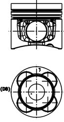 Артикул: 40476600, Поршень комплект Deutz TCD 2012 std