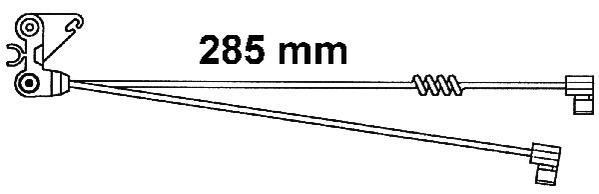 Артикул: FAI125, Датчик износа колодок комплект L= 285 Iveco EuroCargo/EuroTech