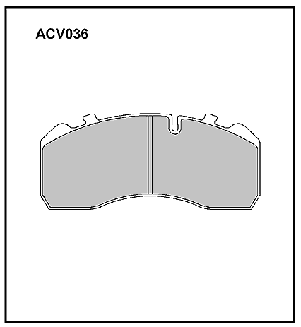 Артикул: ACV036K, Колодки тормозные WVA29093/29094/29095 с уст. к-ом BPW/IVECO EuroCargo/MB ATEGO. Knorr SB/SN6